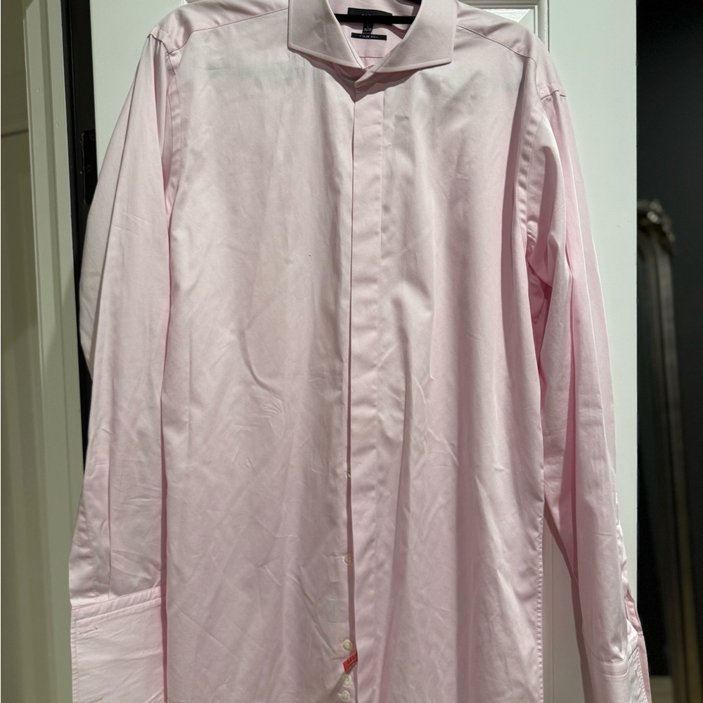 Sarar Neck 17 and 34/35 Pink Button-Up Shirt